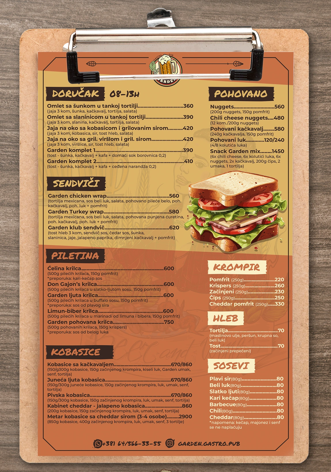 Food Menu Mockup 2 (Zoom in)