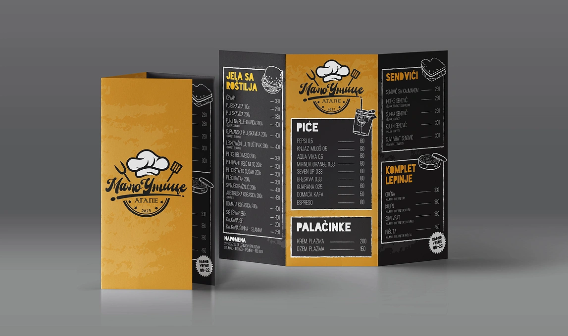 Food menu Mockup 1